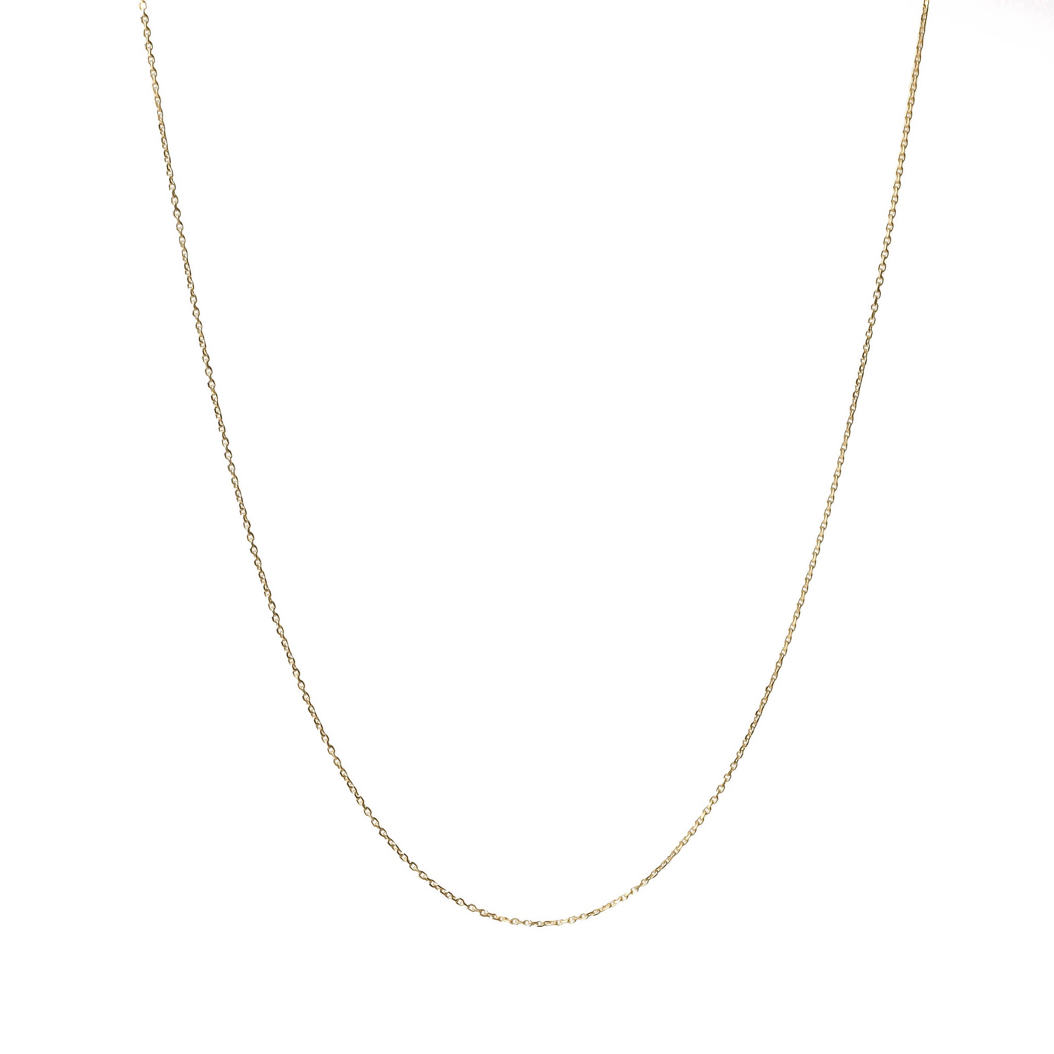Thin gold chain necklace