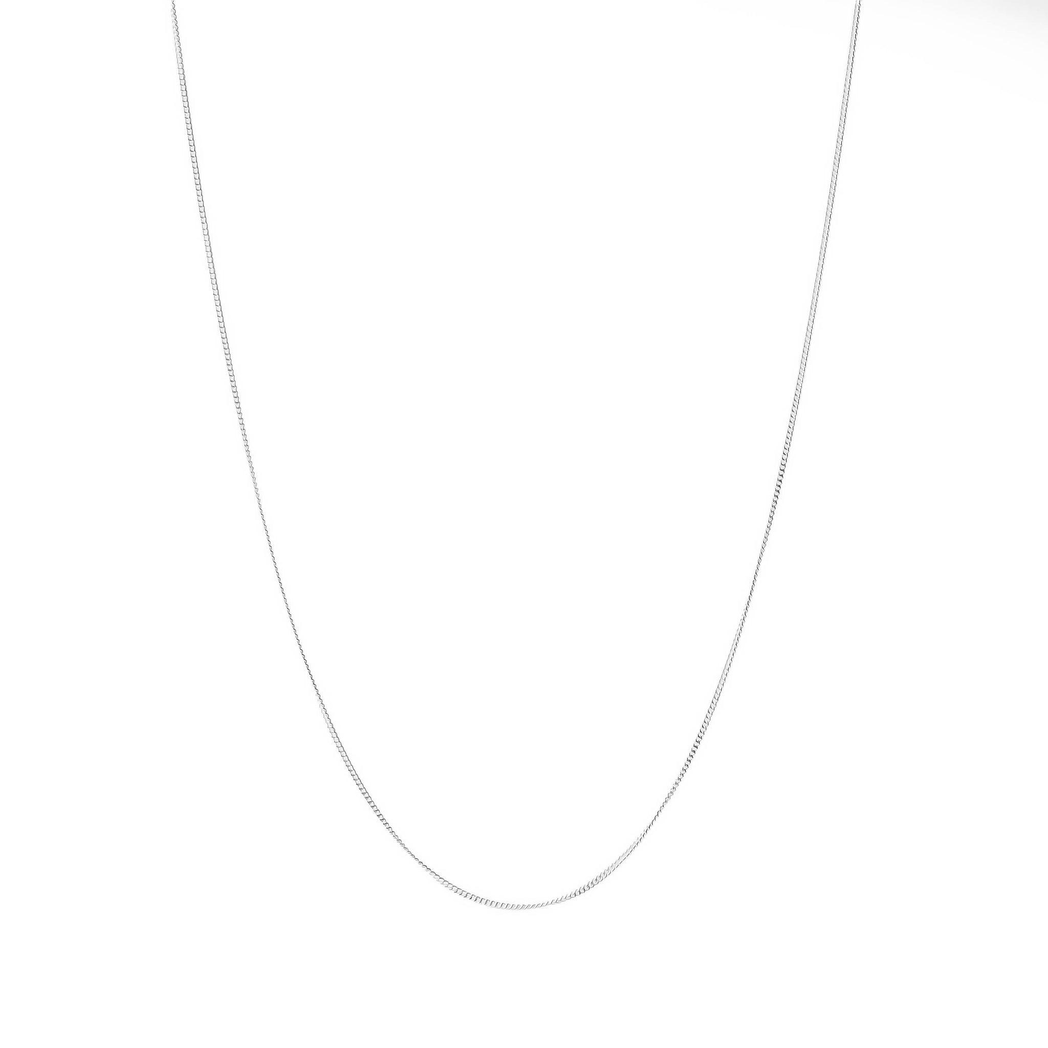 Thin silver chain necklace
